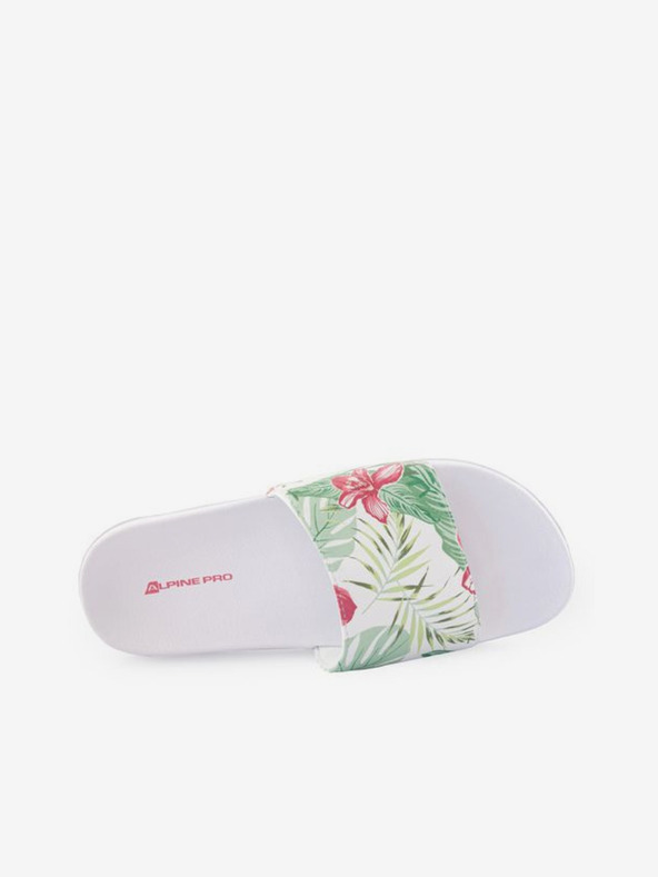 ALPINE PRO Beli ženski copati z vzorcem ALPINE PRO Barletta