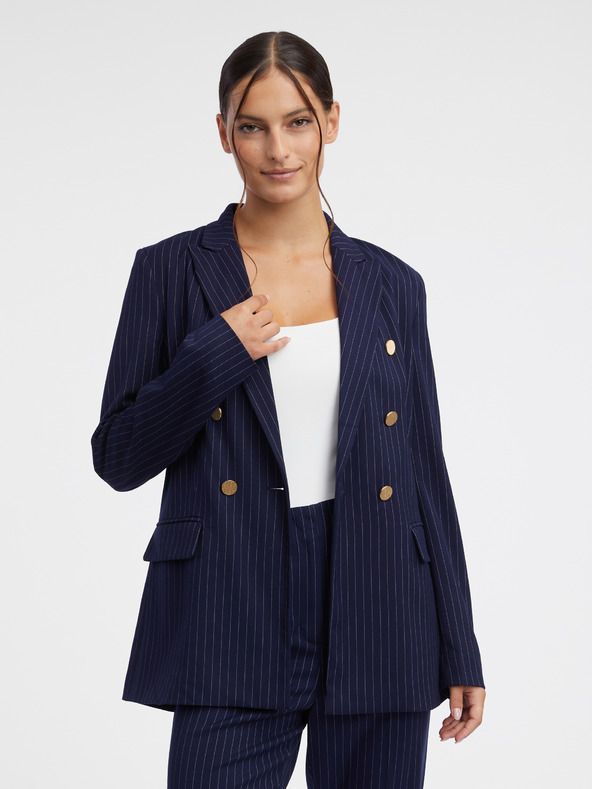 Orsay Temno moder ženski črtast suknjič ORSAY