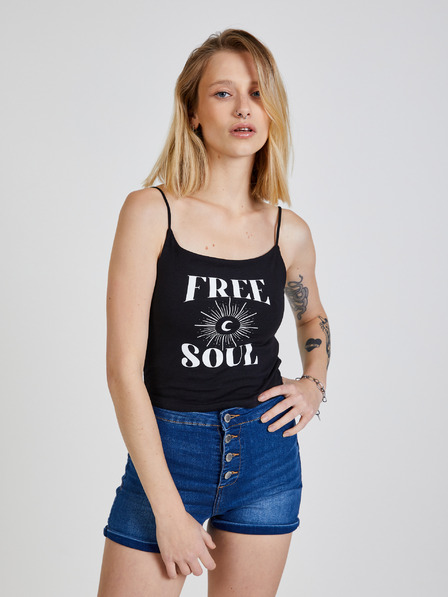 TALLY WEiJL Črna ženska majica z vzorcem TALLY WEiJL