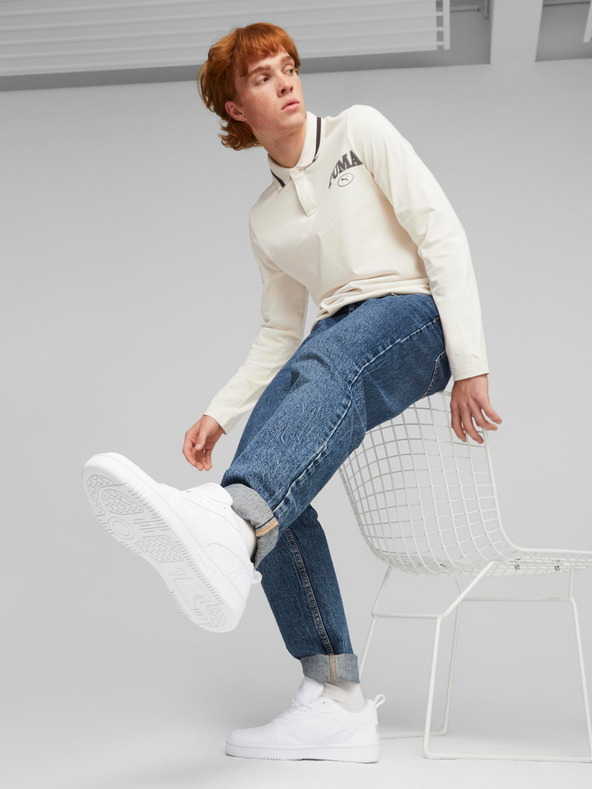 Puma Bele moške superge Puma Rebound v6 Low