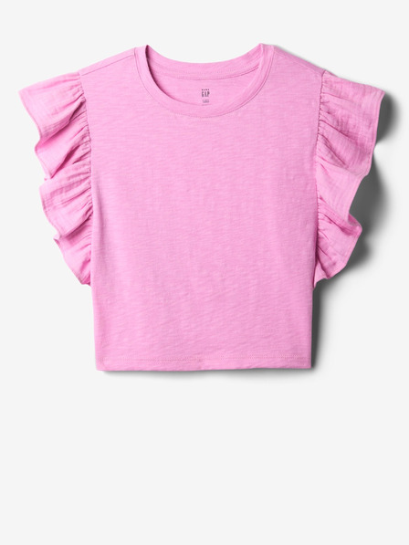 GAP Detský crop top s volánmi GAP