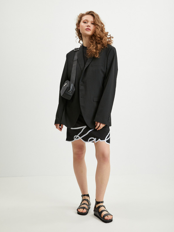Karl Lagerfeld Črna ženska obleka KARL LAGERFELD