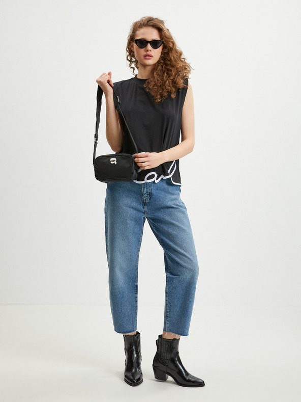 Karl Lagerfeld Črna ženska srajca KARL LAGERFELD