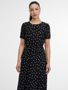 Orsay Črna ženska vzorčasta obleka ORSAY