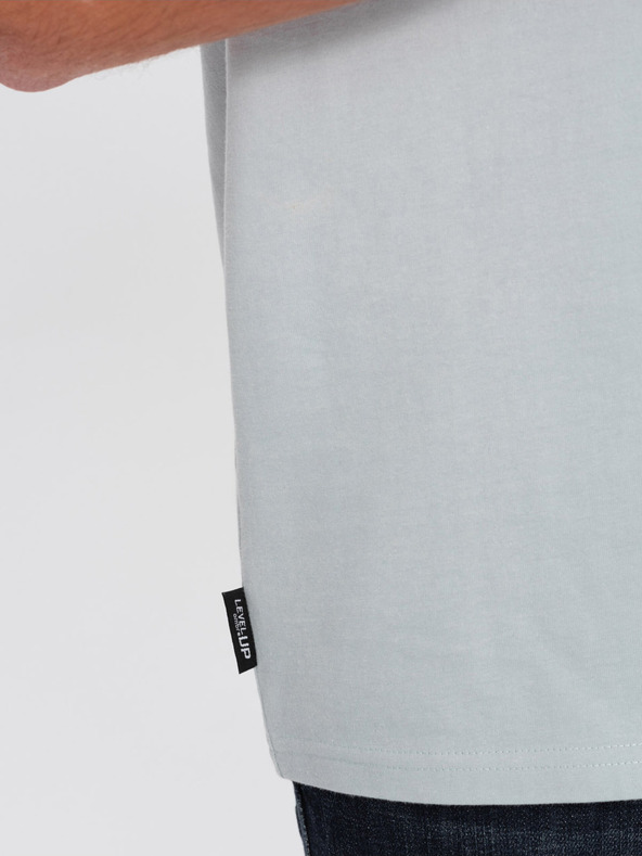 Ombre Clothing Svetlo siva moška majica Ombre Oblačila