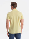 Ombre Clothing Svetlo rumena moška polo majica Ombre oblačila