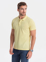 Ombre Clothing Svetlo rumena moška polo majica Ombre oblačila