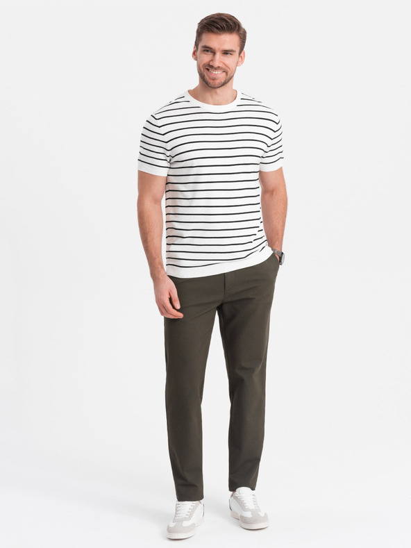 Ombre Clothing Kaki moške hlače chino Ombre Clothing