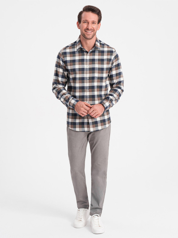 Ombre Clothing Sive moške hlače Chino Ombre Oblačila