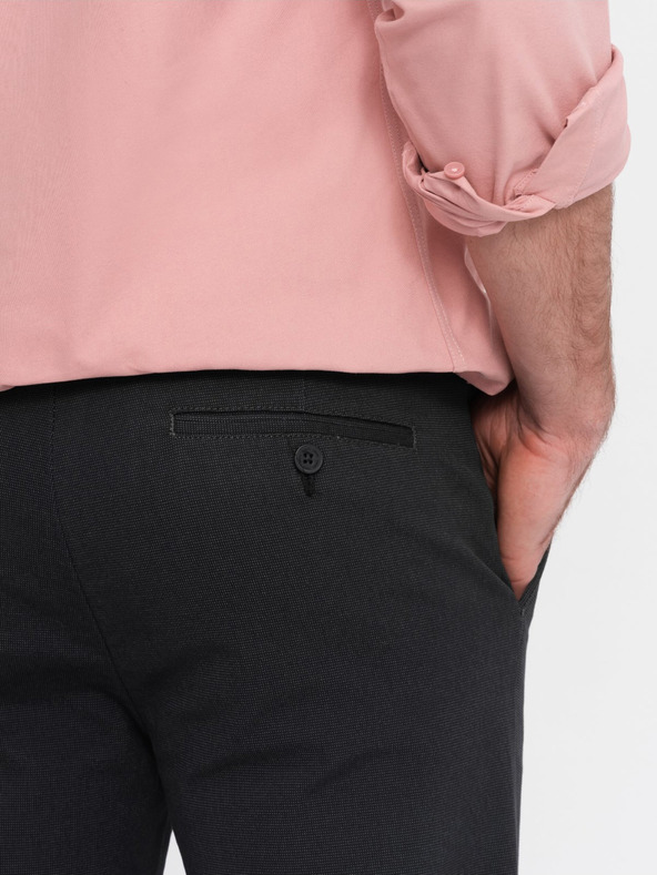 Ombre Clothing Temno sive moške hlače chino Ombre Clothing