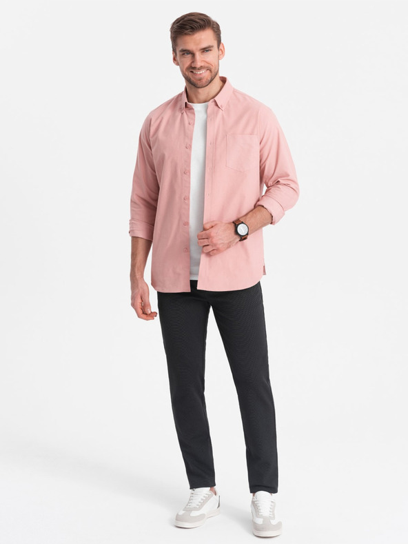 Ombre Clothing Temno sive moške hlače chino Ombre Clothing