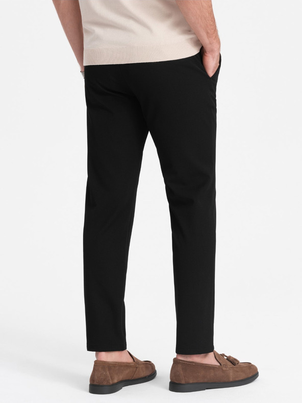 Ombre Clothing Črne moške hlače chino Ombre oblačila