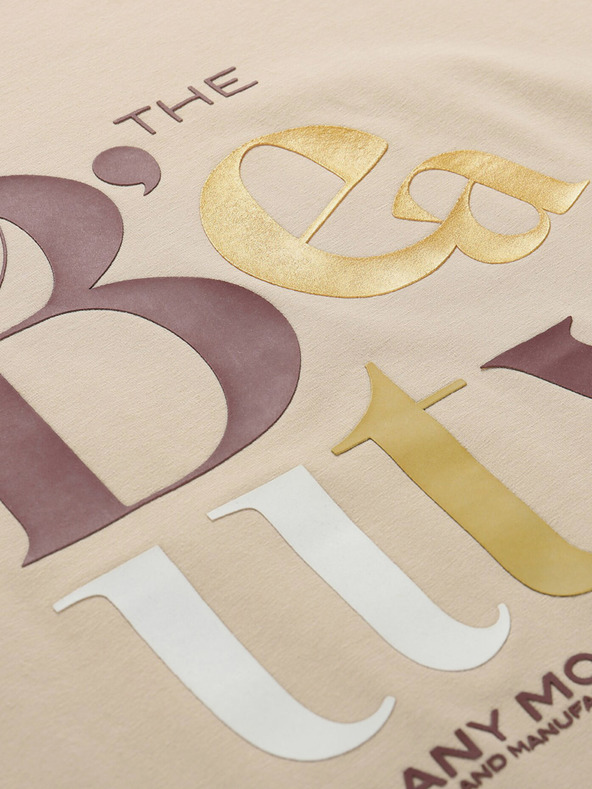 NAX Bež ženska majica NAX NERGA