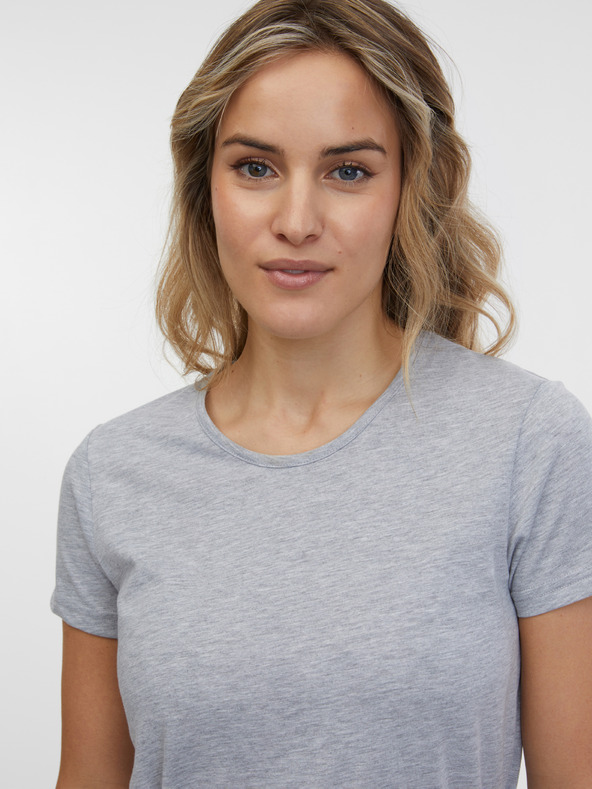 Sam 73 Svetlo siva črtasta ženska midi obleka SAM 73 Estela