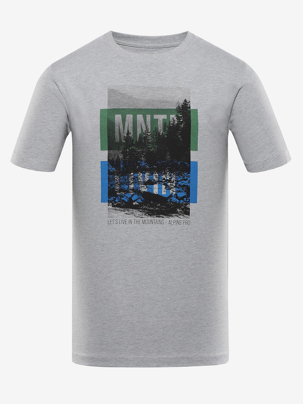 ALPINE PRO Siva moška majica ALPINE PRO Nord