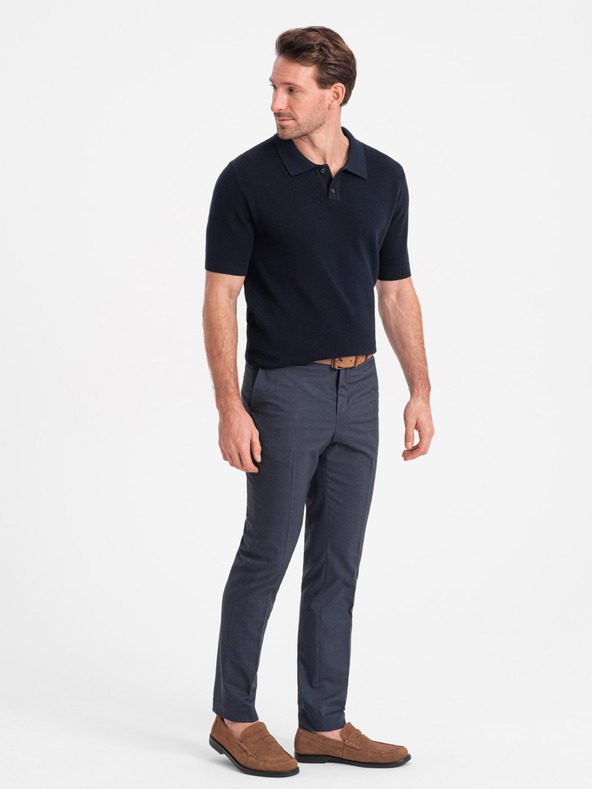 Ombre Clothing Temno modra moška polo majica Ombre Clothing