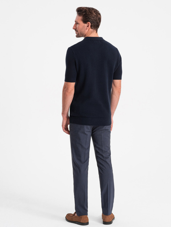 Ombre Clothing Temno modra moška polo majica Ombre Clothing