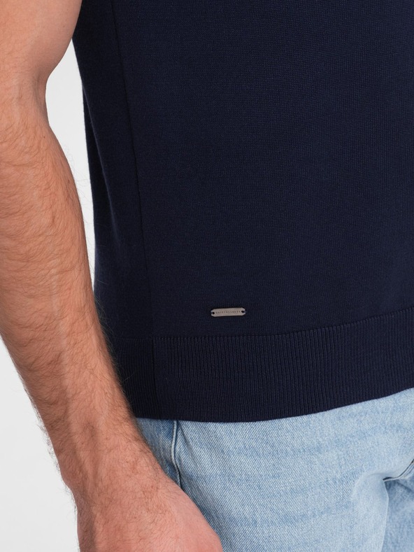 Ombre Clothing Temno modra moška polo majica Ombre Clothing