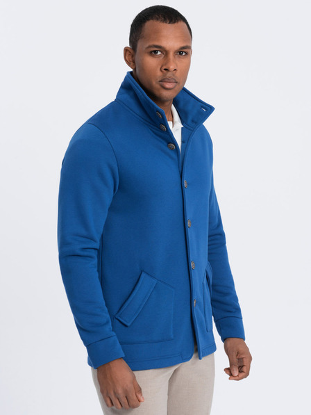 Ombre Clothing Modra moška majica z gumbi Ombre oblačila
