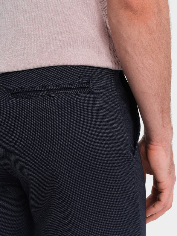 Ombre Clothing Temno modre moške kratke hlače z žepi Ombre Clothing