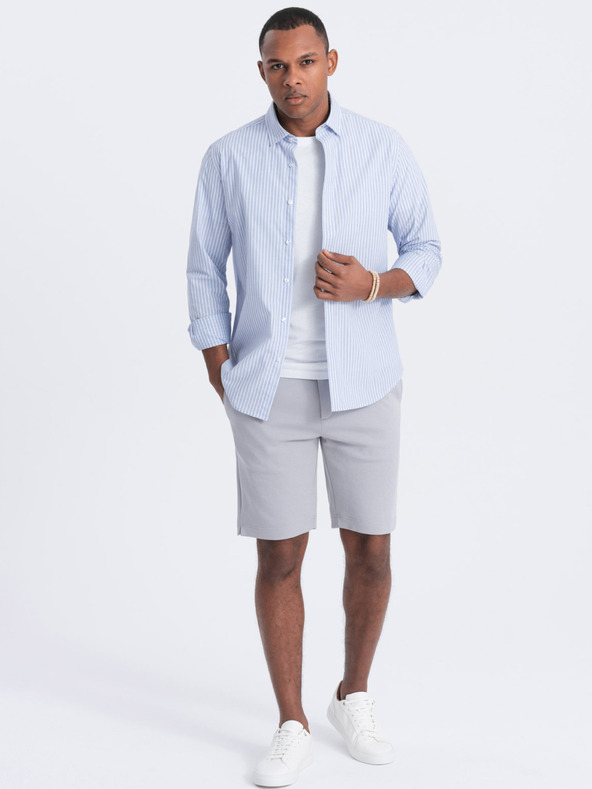 Ombre Clothing Sive moške kratke hlače Ombre Clothing