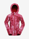 ALPINE PRO Rdeča otroška softshell jakna z vzorcem ALPINE PRO HOORO
