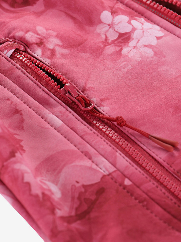 ALPINE PRO Rdeča otroška softshell jakna z vzorcem ALPINE PRO HOORO