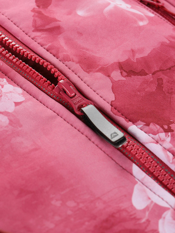 ALPINE PRO Rdeča otroška softshell jakna z vzorcem ALPINE PRO HOORO