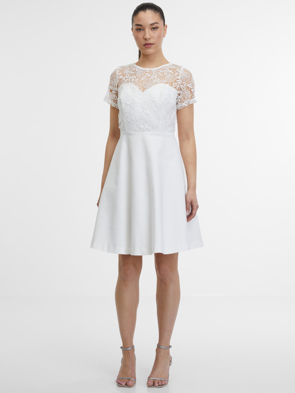 Orsay Bela ženska obleka ORSAY