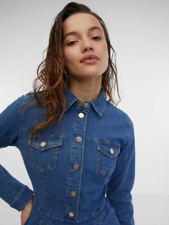 Orsay Modra ženska obleka iz džinsa ORSAY