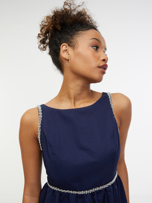 Orsay Temno modra ženska obleka ORSAY