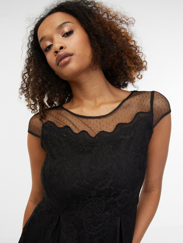 Orsay Črne ženske čipkaste obleke ORSAY