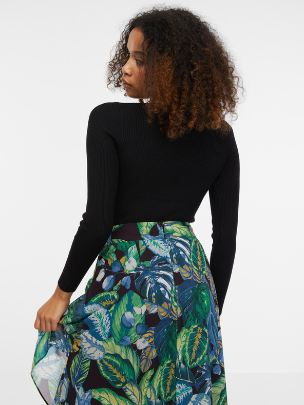 Orsay Črn ženski pulover z rebrastim vzorcem ORSAY