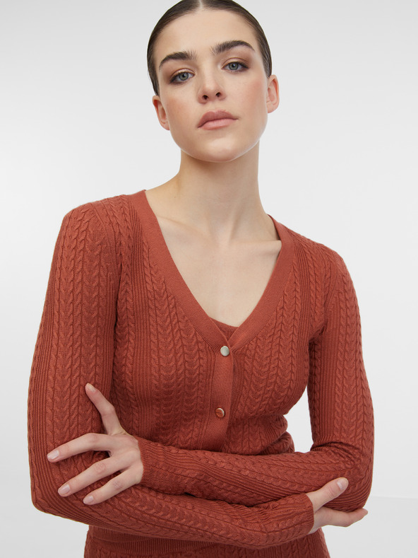 Orsay Rjav ženski kardigan ORSAY