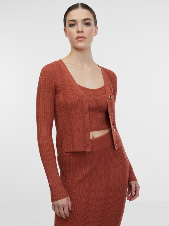 Orsay Rjav ženski kardigan ORSAY