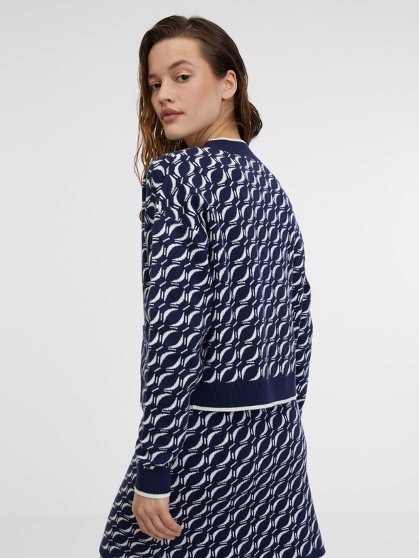 Orsay Temno modra ženska vzorčasta jopica ORSAY