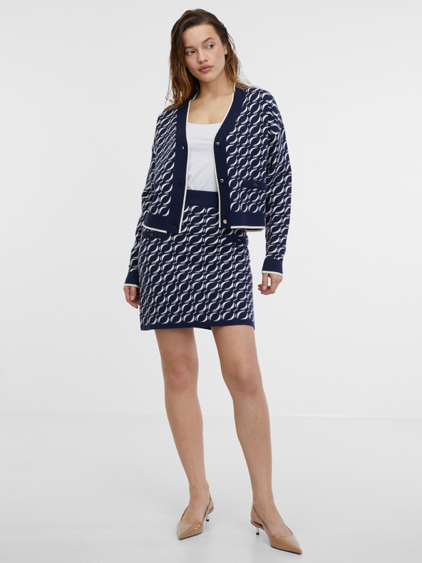 Orsay Temno modra ženska vzorčasta jopica ORSAY