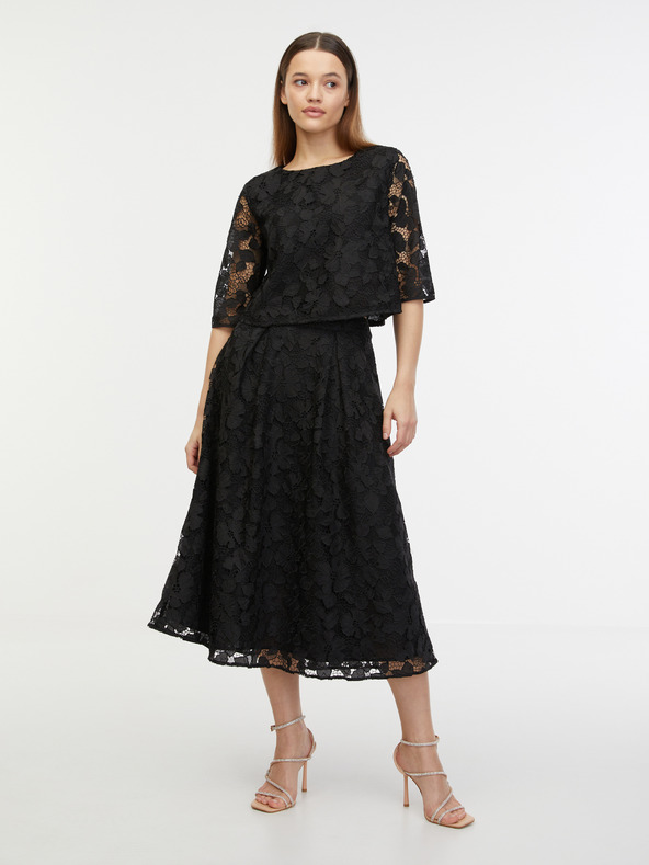 Orsay Črna ženska čipkasta bluza ORSAY