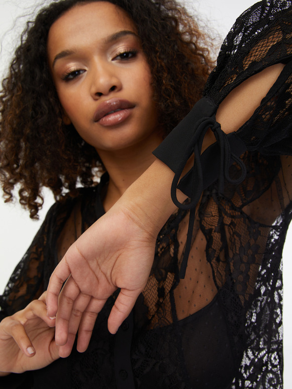 Orsay Črna ženska čipkasta bluza ORSAY