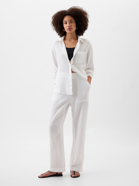 GAP Mušelínová oversize košeľa GAP