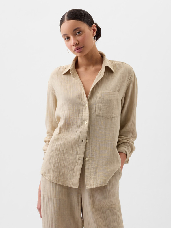 GAP Mušelínová oversize košeľa GAP