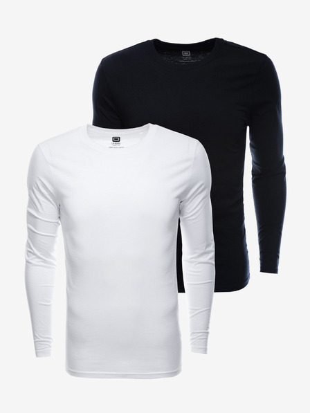 Ombre Clothing Komplet dveh moških osnovnih majic v beli in črni barvi znamke Ombre Clothing