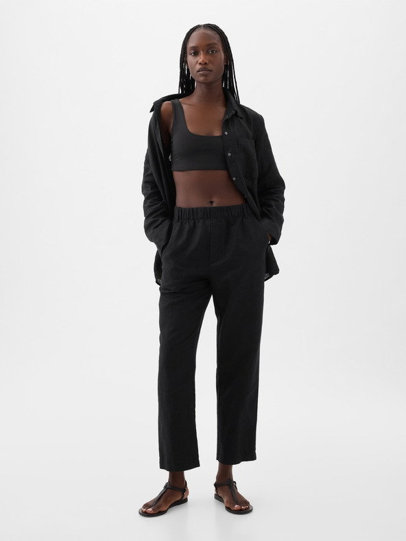 GAP Lanene hlače high rise GAP