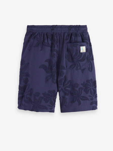 Scotch & Soda Temno modre moške kratke hlače Scotch & Soda Jacquard Towelling