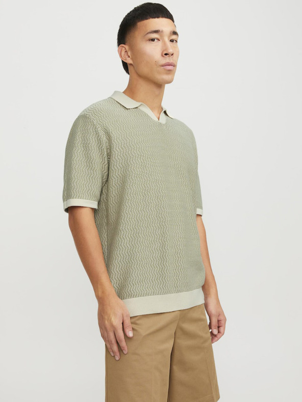 Jack & Jones Zelena moška polo majica Jack & Jones Mykonos