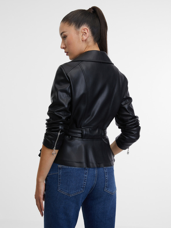 Orsay Črna ženska usnjena jakna ORSAY
