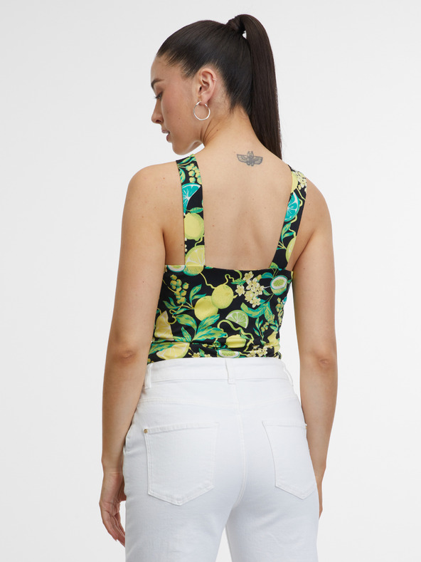 Orsay Črno-rumen ženski brezrokavnik z vzorcem ORSAY