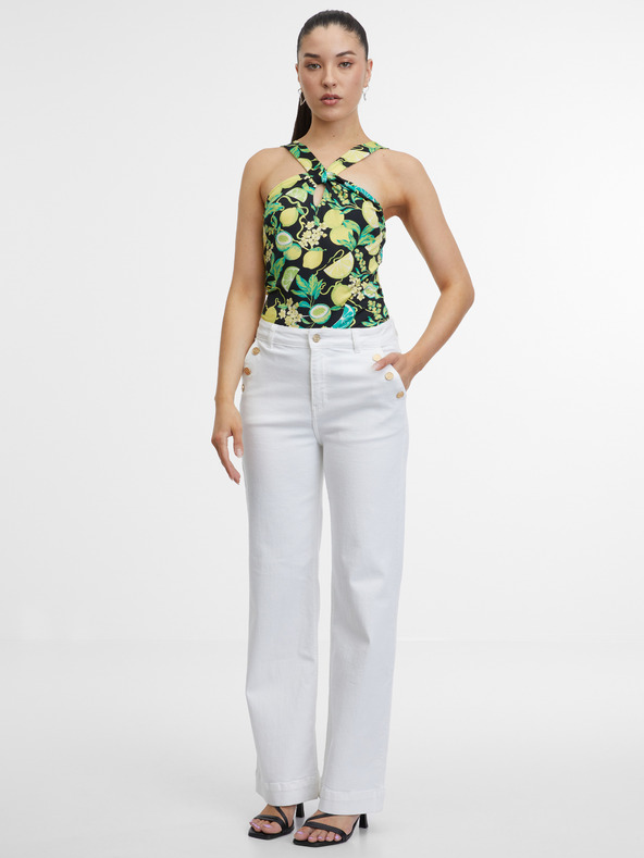 Orsay Črno-rumen ženski brezrokavnik z vzorcem ORSAY