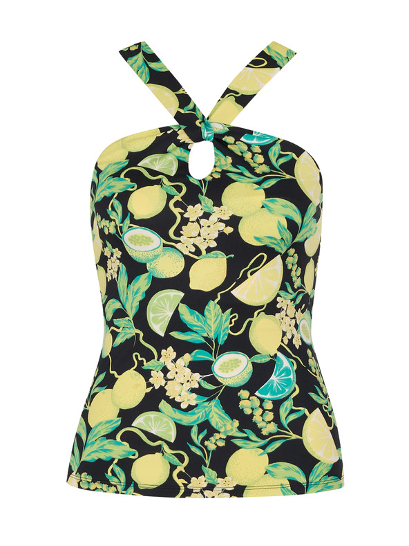 Orsay Črno-rumen ženski brezrokavnik z vzorcem ORSAY