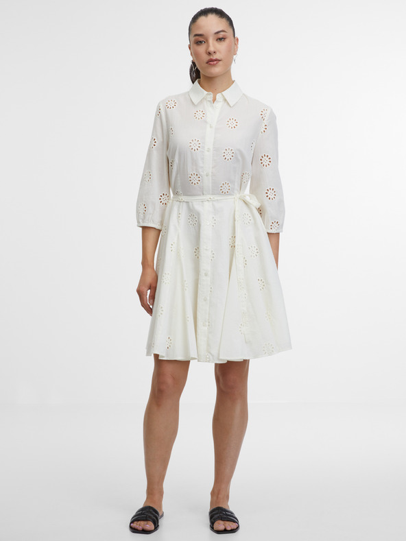 Orsay Bela ženska srajčna obleka ORSAY